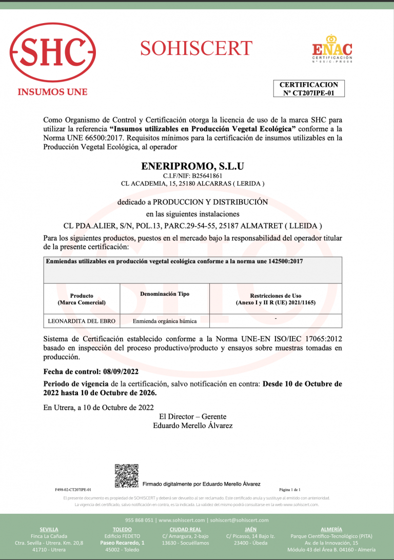 leonardita ecológica españa